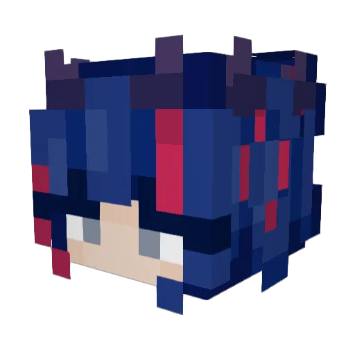 SpIshtar Minecraft avatar head, 3D render