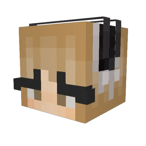SpJohn Minecraft avatar head, 3D render