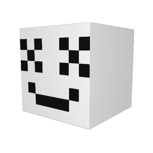 SpOnGeBoP_15 Minecraft avatar head, 3D render