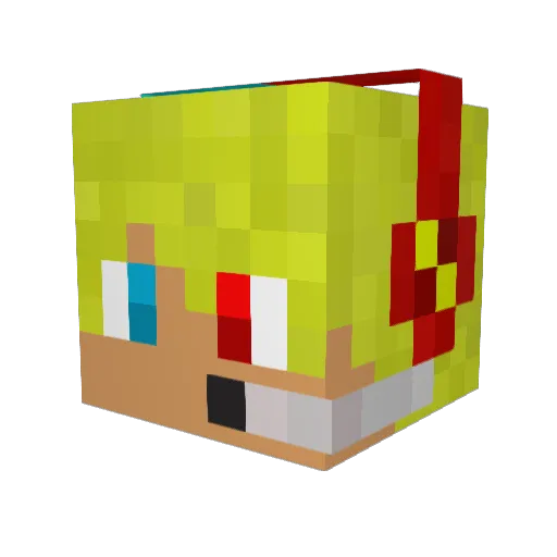 SpTitus Minecraft avatar head, 3D render