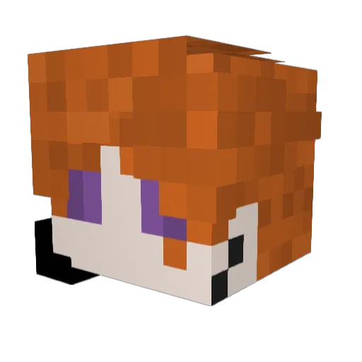 SpUwUkyy Minecraft avatar head, 3D render