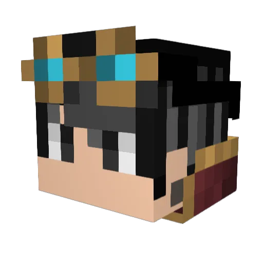 SpYcI_16 Minecraft avatar head, 3D render