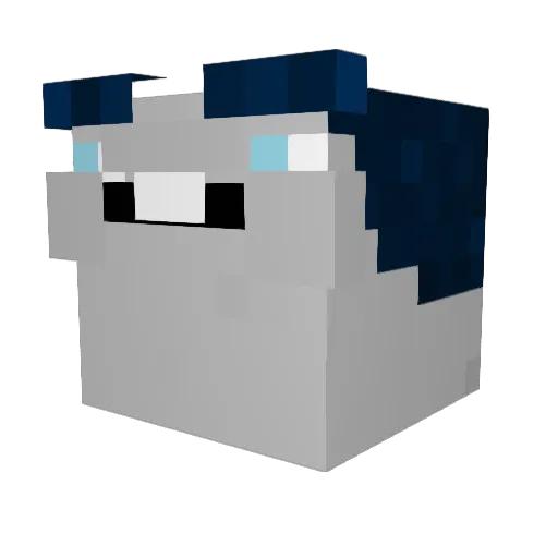 Sp_conexion Minecraft avatar head, 3D render