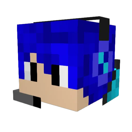 SpaGheTee Minecraft avatar head, 3D render