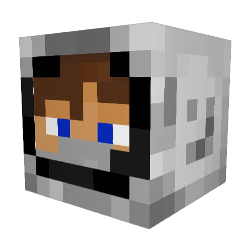 Spac3Boy3 Minecraft avatar head, 3D render