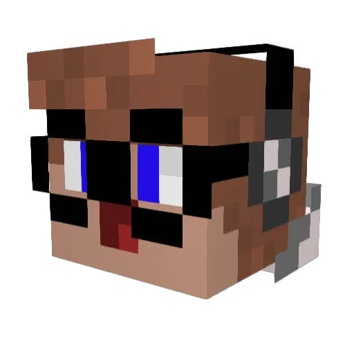 Spac3man Minecraft avatar head, 3D render
