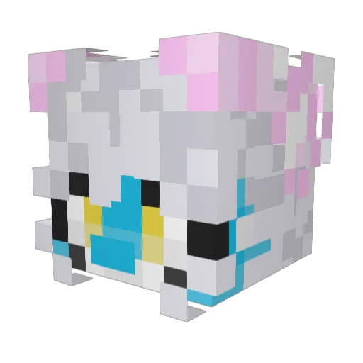 Spacanity Minecraft avatar head, 3D render