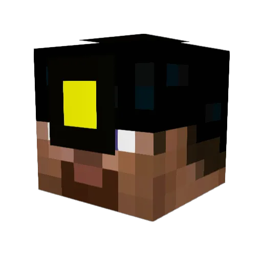 Space2001_ Minecraft avatar head, 3D render