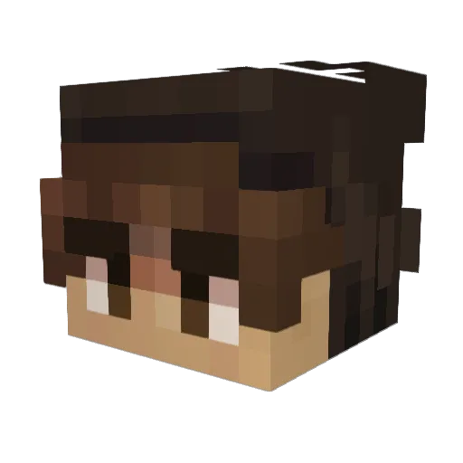 Space2Explore Minecraft avatar head, 3D render