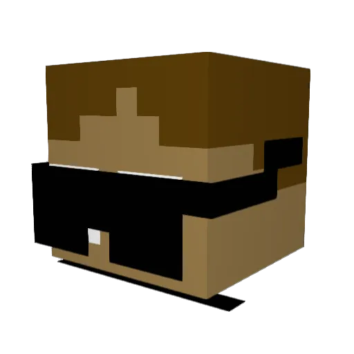 Space596 Minecraft avatar head, 3D render