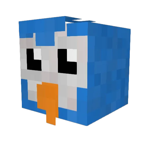 SpaceBird2025 Minecraft avatar head, 3D render