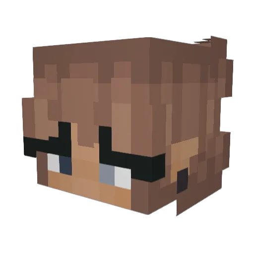 SpaceBot_ Minecraft avatar head, 3D render