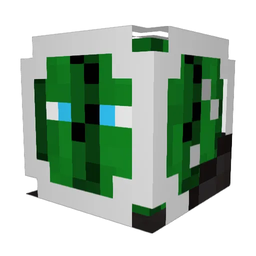 SpaceCactus Minecraft avatar head, 3D render