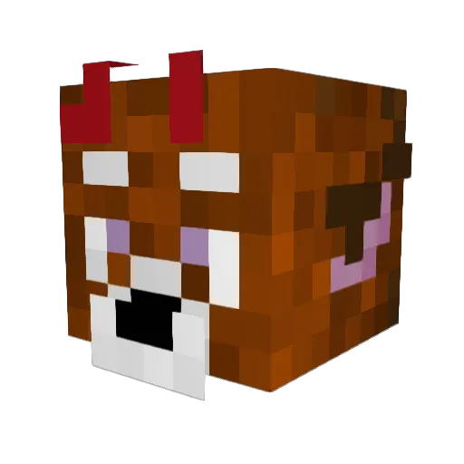 SpaceCadetWolf Minecraft avatar head, 3D render