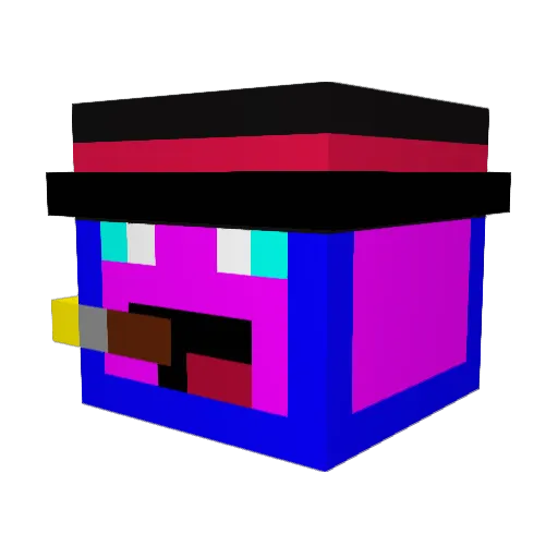 SpaceCase360 Minecraft avatar head, 3D render