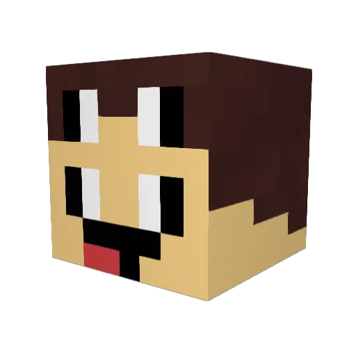 SpaceDerp199 Minecraft avatar head, 3D render