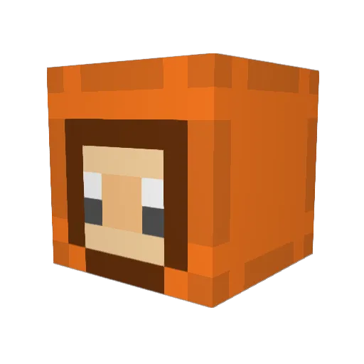SpaceDuk Minecraft avatar head, 3D render
