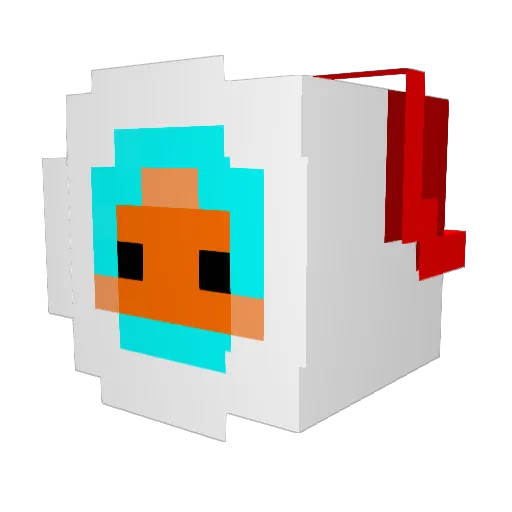 SpaceFish2005 Minecraft avatar head, 3D render