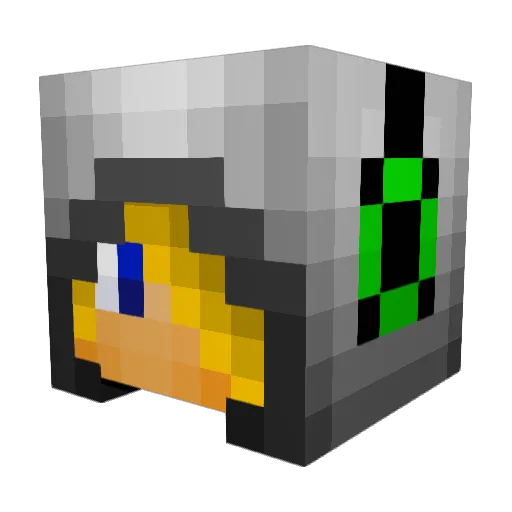 SpaceFittz Minecraft avatar head, 3D render