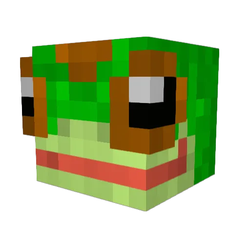 SpaceGecko150 Minecraft avatar head, 3D render