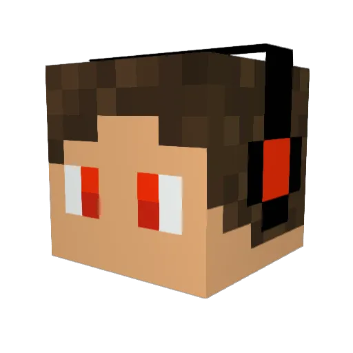 SpaceJiB Minecraft avatar head, 3D render