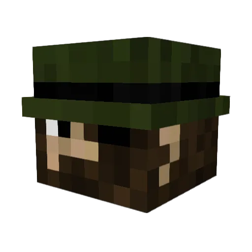 SpaceJordon Minecraft avatar head, 3D render