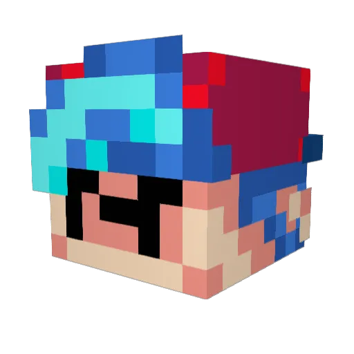 SpaceK3K Minecraft avatar head, 3D render