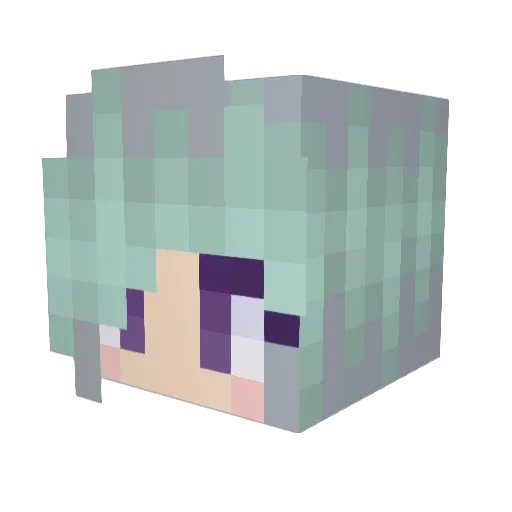 SpaceKat2005 Minecraft avatar head, 3D render