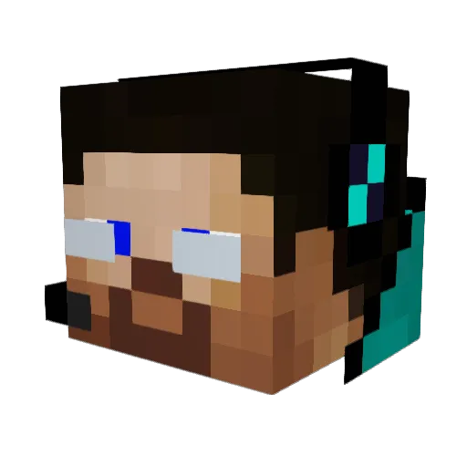 SpaceKittenz123 Minecraft avatar head, 3D render