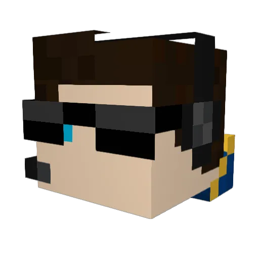 SpaceLaces03 Minecraft avatar head, 3D render