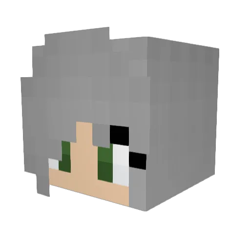 SpaceMermaid200 Minecraft avatar head, 3D render