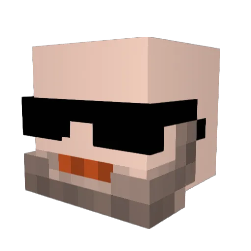 SpaceMune Minecraft avatar head, 3D render