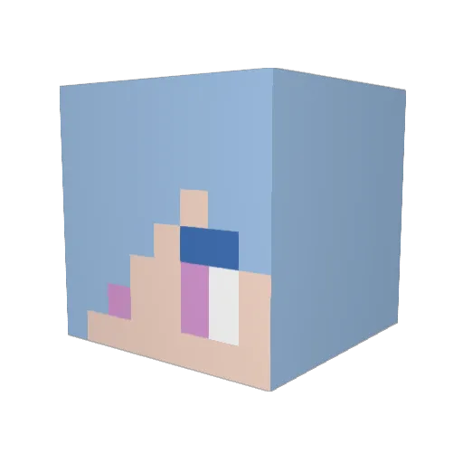 SpaceObserver17 Minecraft avatar head, 3D render