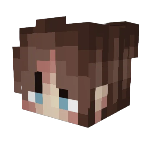 SpacePierce Minecraft avatar head, 3D render