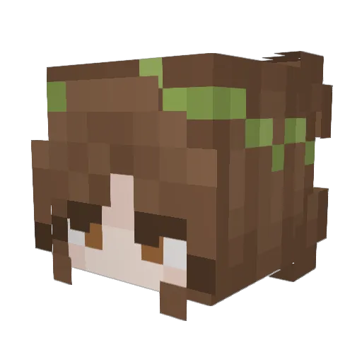 SpacePotatoe_ Minecraft avatar head, 3D render
