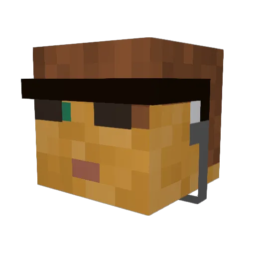 SpaceRage13 Minecraft avatar head, 3D render