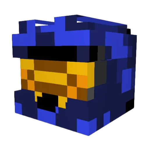 SpaceVader Minecraft avatar head, 3D render