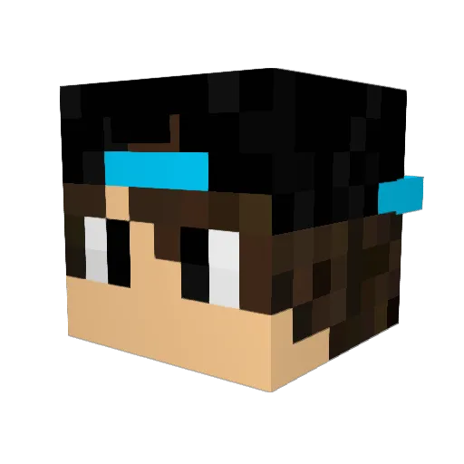 SpaceVava Minecraft avatar head, 3D render