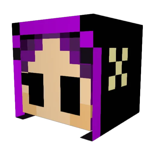 SpaceWitch474 Minecraft avatar head, 3D render