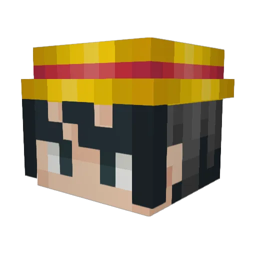 SpaceYayo Minecraft avatar head, 3D render
