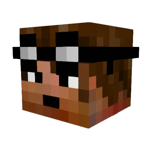 SpaceYoru Minecraft avatar head, 3D render