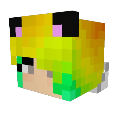 Space_Fenris Minecraft avatar head, 3D render