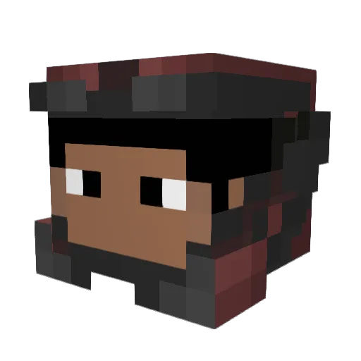 Space_Guatemalan Minecraft avatar head, 3D render