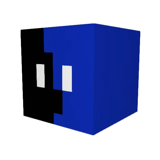 Space_Tobi Minecraft avatar head, 3D render