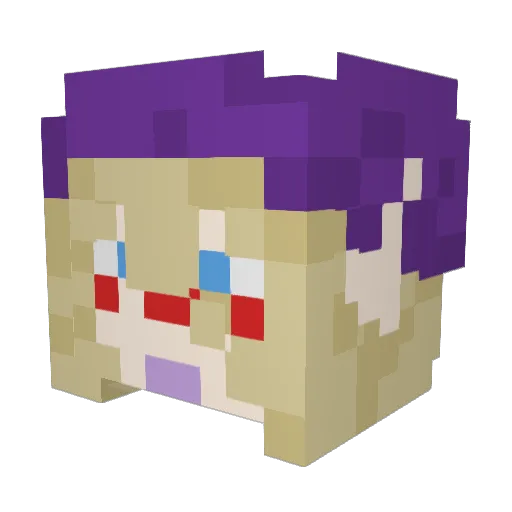 Space_Vixen Minecraft avatar head, 3D render
