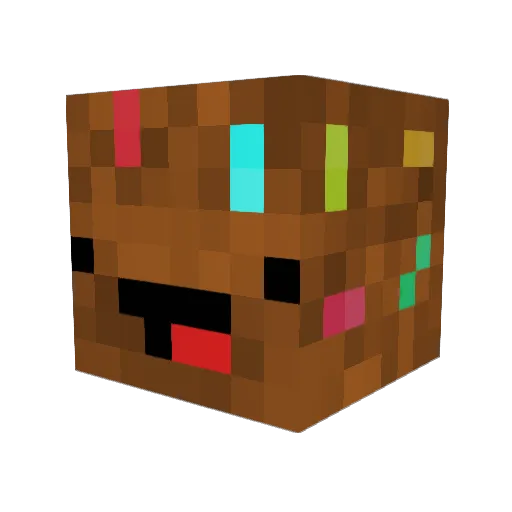 Spacebace Minecraft avatar head, 3D render