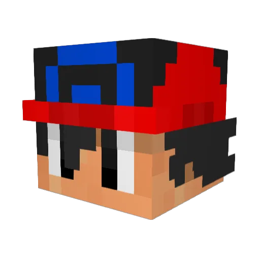 Spaceburritos Minecraft avatar head, 3D render