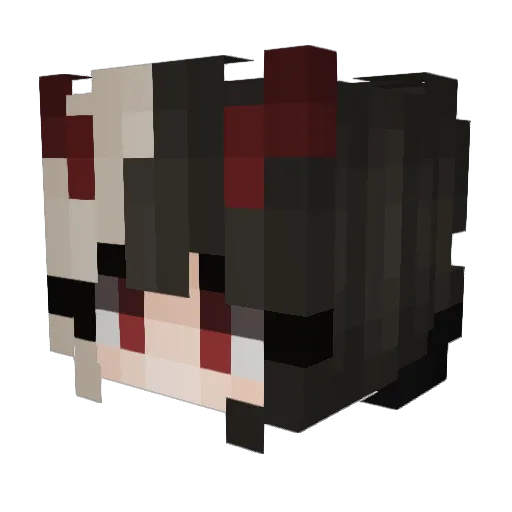 Spacechips Minecraft avatar head, 3D render