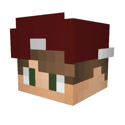 Spacecowboy87 Minecraft avatar head, 3D render