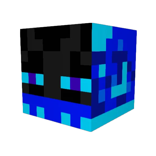 Spacecycle Minecraft avatar head, 3D render